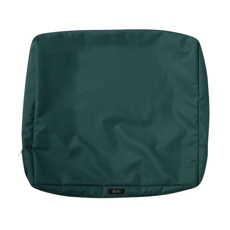 21&#34; x 20&#34; x 4&#34; Ravenna Water-Resistant Patio Back Cushion Slip Cover Mallard Green - Classic Accessories, 1 of 9