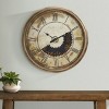 GlasFlength Wall Clocks Non Ticking Clock Digital Wall Clock Silent Vintage Decorative Wall Clocks for Living Room, Gold, 30"*4"*30" - 2 of 4