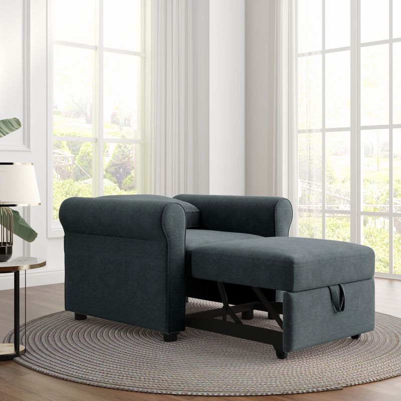 3-in-1 Convertible Sofa Bed, Folding Accent Chair, Pull-Out Sleeper Chair with Adjust Backrest - ModernLuxe, 5 of 11