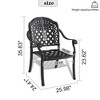 PAGED 2PC/4PC/6PC Patio Dining Chairs,Outdoor Dining Chairs with Black Frame and Cushions,Aluminum Chairs Suitable for Patio,Garden,Black - 3 of 4