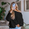 Women's Onyx Crochet One-Shoulder Sweater - Cupshe - 2 of 4
