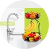 Aoibox 2-Tier Countertop Fruit & Vegetable Basket with Banana Hanger, Black - Space-Saving Kitchen Storage for Fresh Produce - 2 of 4