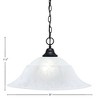 Toltec Lighting Any 1 - Light Pendant in  Matte Black with 20" White Marble Shade - 2 of 2