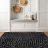 World Rug Gallery Minimal Stripe Geometric Shag Rug – Anthracite Dark Gray – Medium Pile – Cozy & Modern - 2 of 4