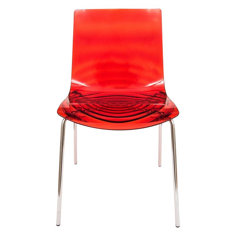 LeisureMod Astor Modern Acrylic Dining Chair With Metal Legs, 3 of 9