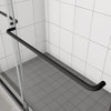 Bypass shower door, sliding door, with 6mm tempered glass and Matted black finish - 4 of 4