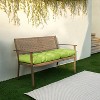 37" x 17" x 2" Sunbrella Canvas Tufted Outdoor Bench Cushion - Sorra Home - 2 of 3