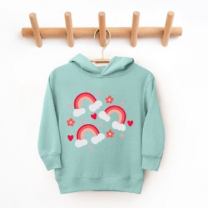 The Juniper Shop Valentine Rainbow Toddler Graphic Hoodie - 1 of 3