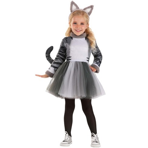 HalloweenCostumes.com Toddler Girl's Tabby Cat Halloween Costume Dress | Kid's Cat Outfit - image 1 of 2