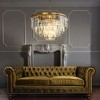 ALOADECOR 8-Lights Modern  4-Tier Round Crystal Fringe Chandelier - 3 of 4