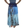 Agan Traders Women's Boho Summer Tie-dye High Waistband A Line Flared Maxi Skirt - 4 of 4