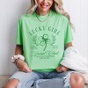 Lucky Girl Social Club Clover - Women's Garment Dyed Graphic T-Shirt - 3 of 4