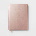 240 Sheet College Ruled Journal 7.75"x5.5" Rose Gold Faux Leather - Threshold™