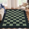 Machine Washable Geometric Checkered Living Room Rugs, Ultra Thin Non Slip Bedroom Carpet, Large Stain Resistant Dining Room Rugs - 2 of 4