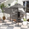 Aghana Digitals Dark Gray Outdoor Grill Gazebo with Adjustable Awning, Double-Top Design, 2 Side - 4 of 4