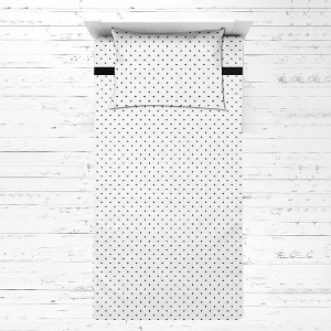 Bacati - Jacks Black Muslin 3 pc Toddler Bed Sheet Set 100 percent cotton - 1 of 4