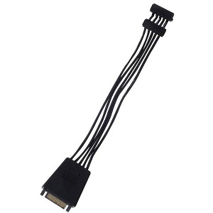SilverStone Technology 15 Pin Power Conn.+7pin standard SATA Data SATA 22 Pin Power & Data SATA Connector with 470uF Capacitor and Check LED - 1 of 4