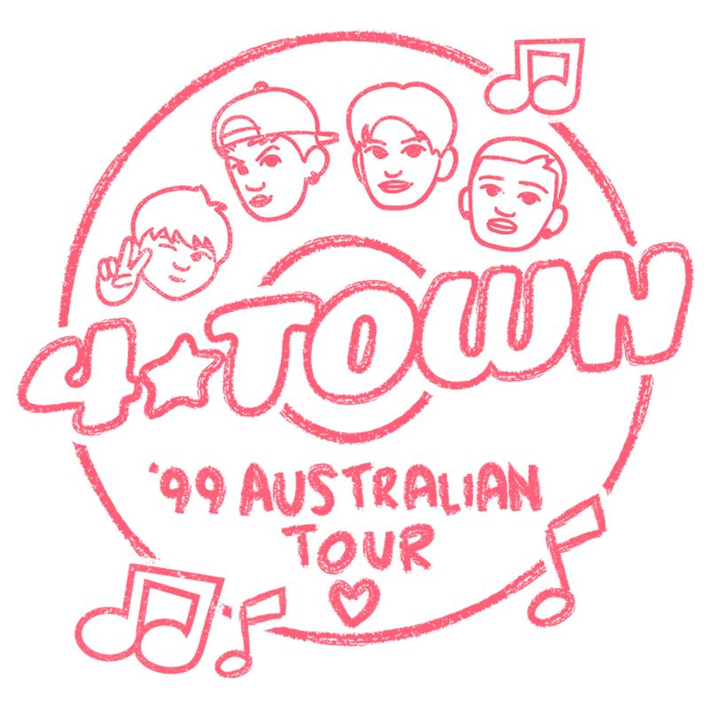 Men's Turning Red 4*Town '99 Australian Tour Badge T-Shirt, 2 of 5