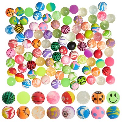 Juvale 100 Pack Bouncy Balls For Kids Bulk - 1.25 In/ 32mm Large Rubber ...