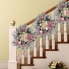 Pink Wreath 20 Inch Door Decorations Set of 2 with Balls Pine Cones Golden Twigs Pine Needles and Silver Berries for Front Door - 2 of 4