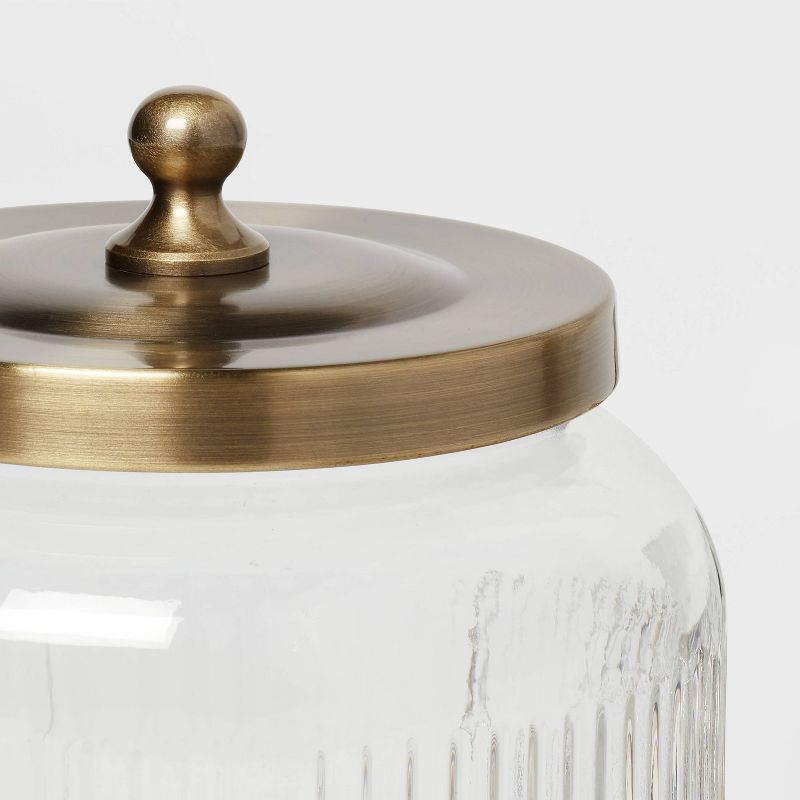Medium Glass Bath Canister Brass - Threshold&#8482;, 5 of 9
