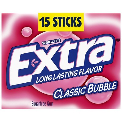 Extra Bubblegum Chewing Gum Classic Bubble Gum - 15 ea