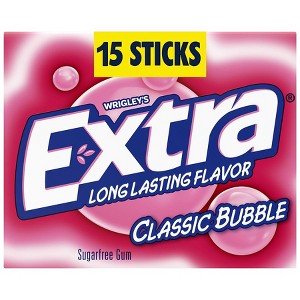 Extra Bubblegum Chewing Gum Classic Bubble Gum - 15 ea - 1 of 3
