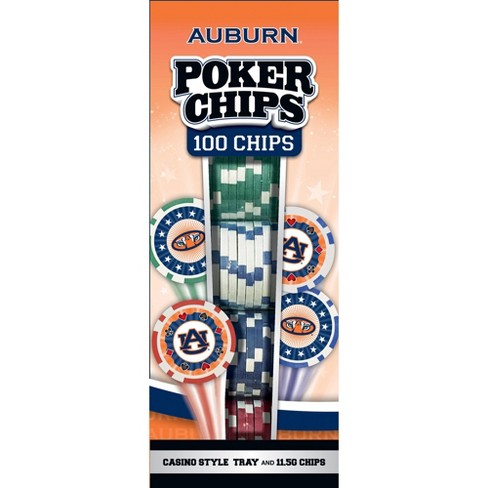 MasterPieces Casino Style 100 Piece Poker Chip Set - NCAA Auburn Tigers. - image 1 of 4