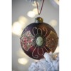 Yukimo 3.9" Christmas Ball Ornaments Set of 6, Glass Decorative Hanging Balls with Glitter Painting, Designer Holiday Tree Decor - 4 of 4