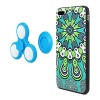 Reiko Design The Inspiration of Peacock iPhone 8 Plus/ 7 Plus Case with LED Fidget Spinner Clip On in Turquoise - 3 of 4