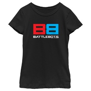 Girl's Battlebots Red and Blue Logo T-Shirt - 1 of 4