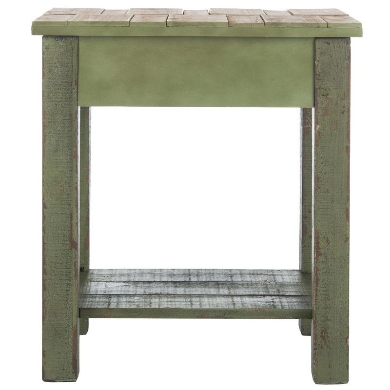 Alfred End Table - Antique Green - Safavieh., 5 of 10