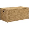 eHemco Heavy-duty Water Hyacinth Wicker Storage Trunk with Metal Frame, 42 by 20 by 18.5 Inches, Natural - 3 of 4