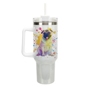100 North Let's Get Western Bull Skull Country Cowboy Wrap-Around 40 Oz. Stainless Steel Water Bottle Coffee Mug, Spill & Leak Resistant, Travel - 1 of 4