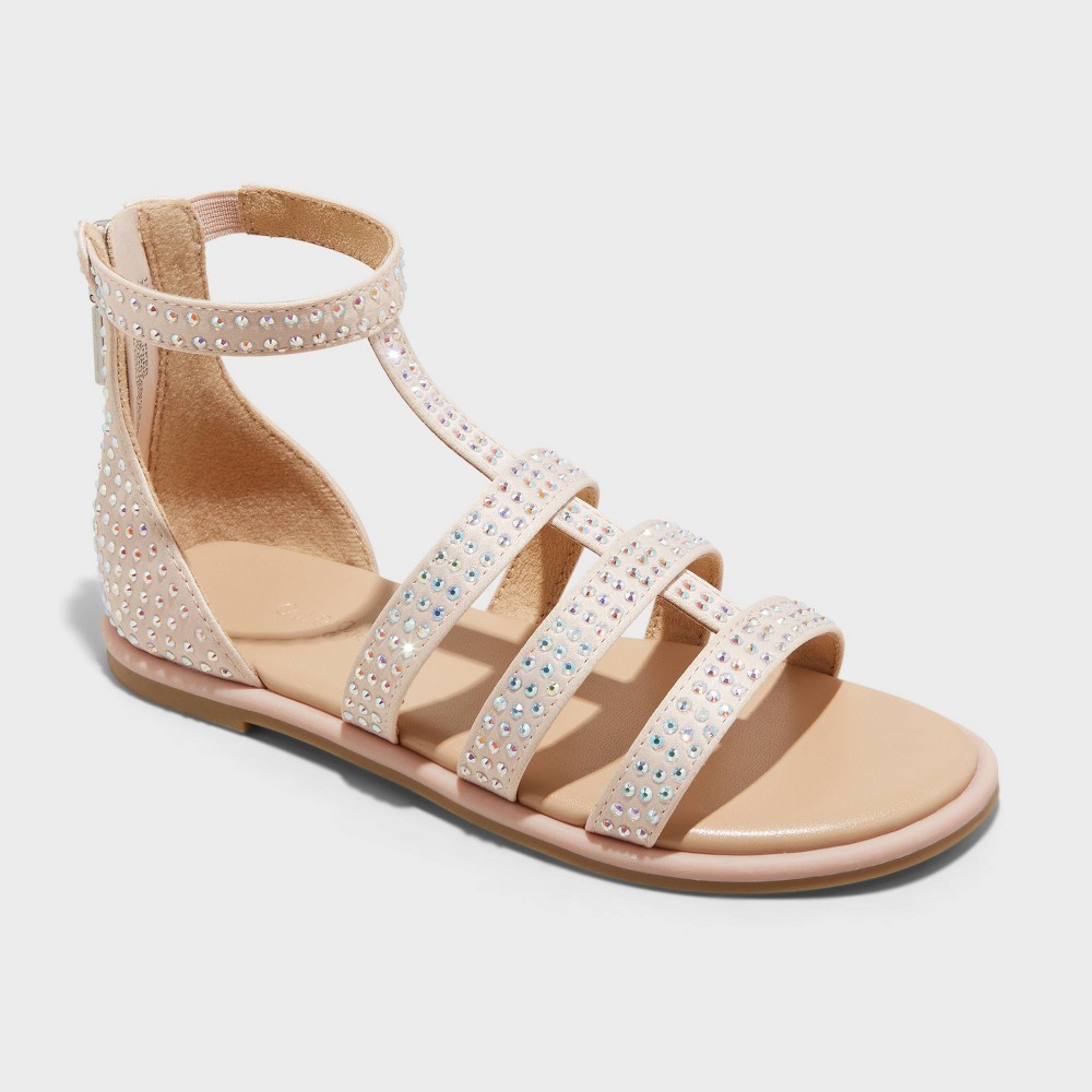 Kids' Rainee Gladiator Sandals - Cat & Jack™ Blush  Sizes 1-2-3-4-5-13 