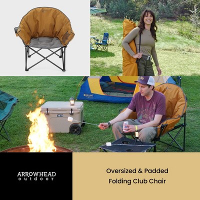 Workwear Tan Heavy-Duty Padded Folding Camping Chair