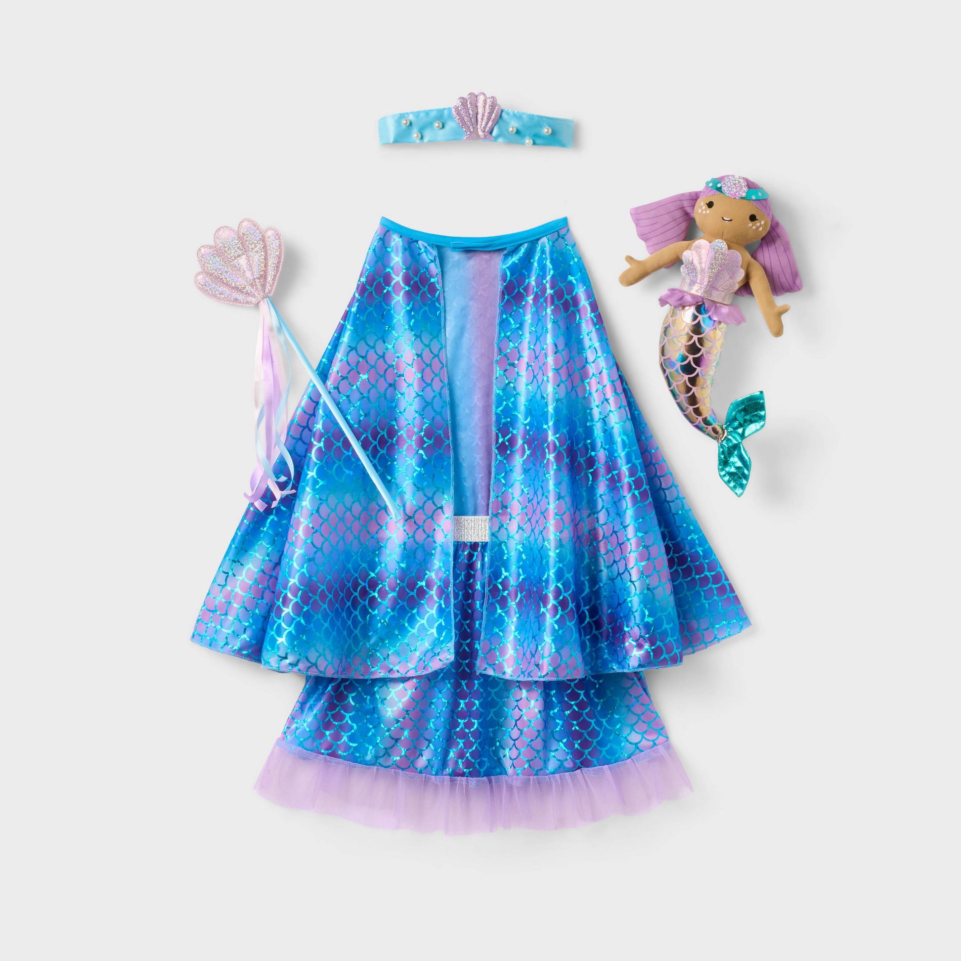 25.7" Mermaid Dress-Up 3 with Doll 5pc Set - Gigglescape™