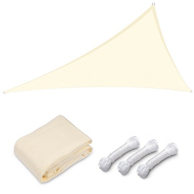 LAGarden 25FT HDPE Triangle Sun Shade Sail