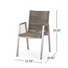 Set of 2 Modern Outdoor DIning Chairs ALuminumwith Rope Seat,Gray and Beige-Christopher Knight Home - image 4 of 4