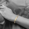 Black Bow Jewelry 14k Yellow Gold and Rhodium Pave Curb I.D. Bracelet 7 Inch - 4 of 4