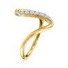 Ross-Simons 0.25 ct. t.w. Diamond Wave Ring in 18kt Gold Over Sterling - 3 of 4