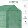 7' x 5' x 6' Walk-in Greenhouse for Outdoors with Mesh Door, 18 Shelf Hot House with Trellis, Plant Labels, UV Protective for Growing Flowers - 4 of 4