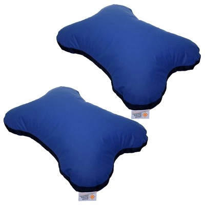 Bedsore Rescue All Purpose Hypoallergenic Ergonomic Contoured Positioning Support Bolster Bed Cushion Pillow for Pressure Relief, Blue (2 Pack)