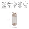 3 Sprouts Recycled Plastic Water Bottle - Taupe - 4 of 4