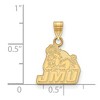 Black Bow Jewelry 14k Yellow Gold James Madison Dukes NCAA Small Pendant - 2 of 3