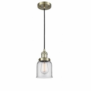 Bell - 1 Light Cord Hung Mini Pendant In Industrial Style-10 Inches Tall and 5 Inches Wide - 1 of 1