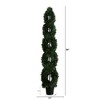 Nearly Natural 7-ft Double Pond Cypress Spiral Topiary UV Resistant (Indoor/Outdoor) - 2 of 4