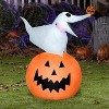 Gemmy Airblown Inflatable Zero on Pumpkin, 3 ft Tall, Orange - 2 of 3