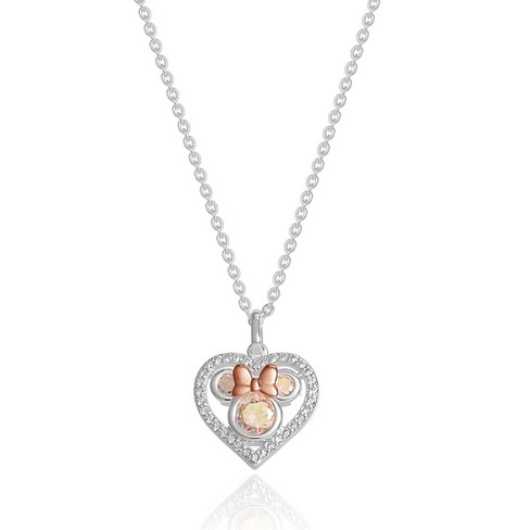 Rose gold clearance minnie mouse necklace