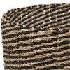 Northlight Set of 3 Striped Beige and Black Woven Seagrass Storage Baskets 14" - 4 of 4